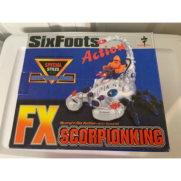 RARE VINTAGE 90'S SPACE SIX LEG FX SCORPION‎ KING FIGHTER ROBOT CHINA NEW… - Picture 1 of 6